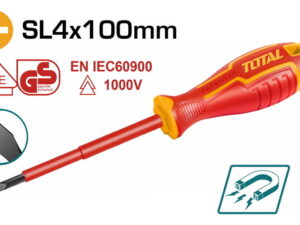 Отвертка VDE 1000V,CR-V,Total Ind,SL 4x100
